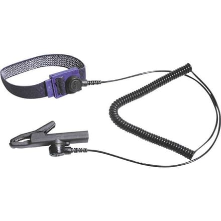 BERNSTEIN Tools for Electronics 9-342 ESD-armband Zwart Incl. aardingskabel Drukknop 3 mm, Drukknop 10 mm, Krokodilklem