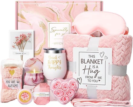 Zelfzorg Cadeau Set - Welzijnsbox Vrouwen - Ontspanning en Herstel - Compleet Samengesteld - 27 x 23 x 13 cm
