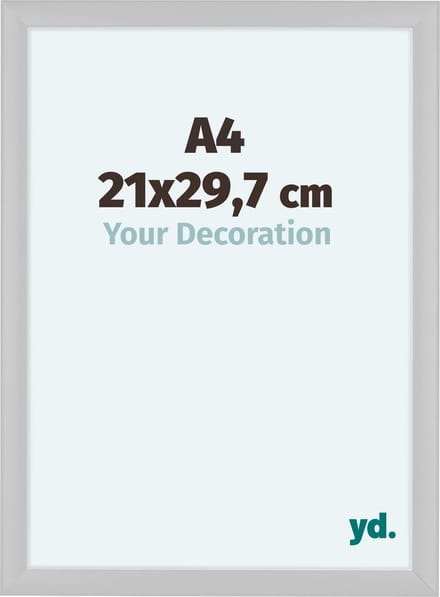 Your Decoration - Fotolijst A4 21x 29,7 cm - MDF - Wit Hoogglans - Como