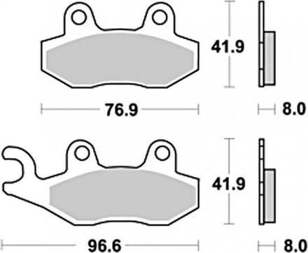 Plaquette de frein Perftec pour moto Yamaha 125 XTZ / E / XE 2014 à 2019 AV Neuf