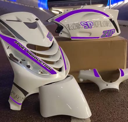 Piaggio Zip Stickerset - H2O - Paars
