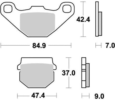 Moto-master Can Am 090121 Gesinterde Remblokken Zwart