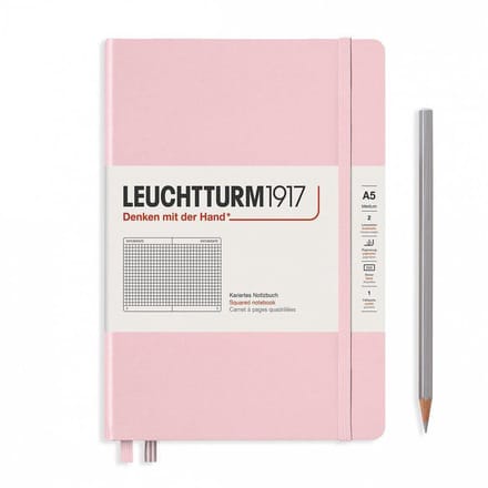 Leuchtturm notitieboek medium pastel roze ruit