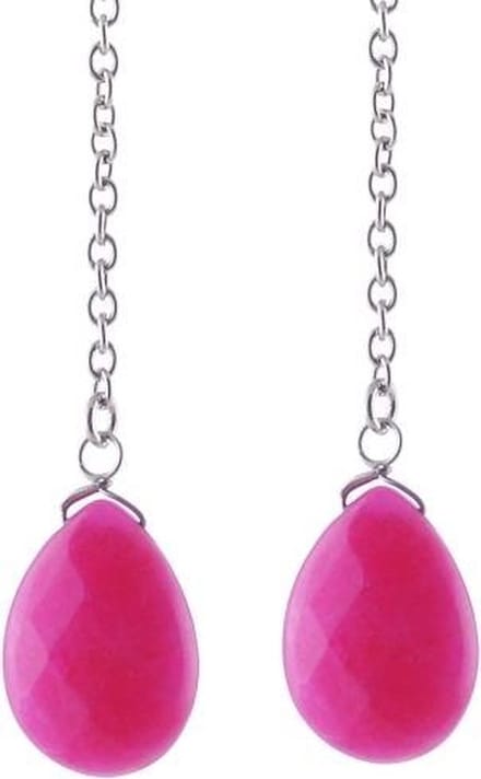 Behave - Lange oorbellen dames agaat druppel - boho avondstijl