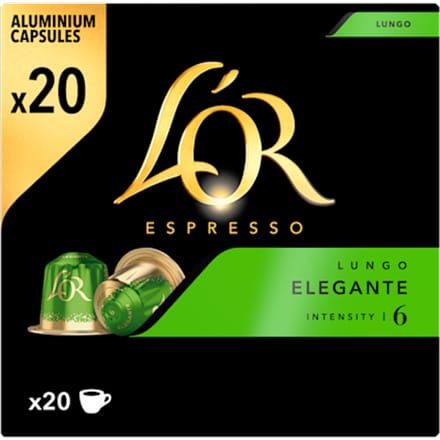 Koffiecups L'Or espresso Lungo Elegante 20 stuks