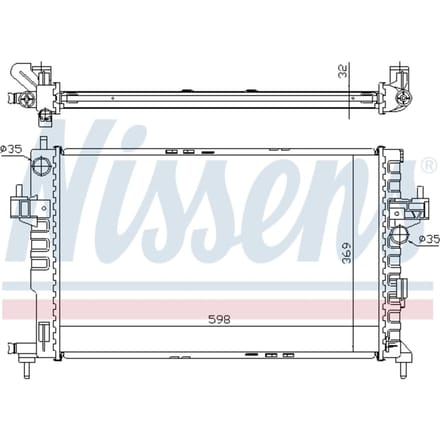 Radiator, motorkoeling NISSENS 63009A