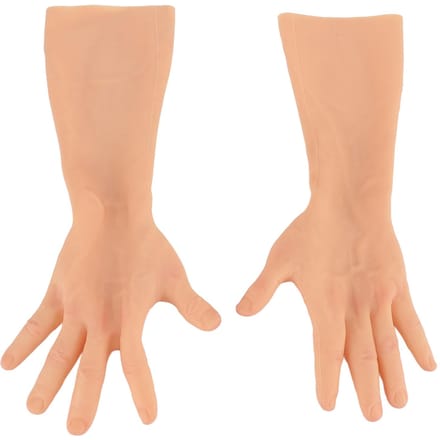 1 Paar Siliconen Mannen Prothetische Handschoenen Zachte Multifunctionele Crossdressing Siliconen Mannen Handschoenen voor beige