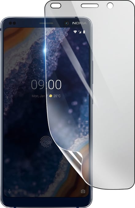 3mk, Geschikt voor Nokia 9 PureView, Schokbestendige Hydrogel Screenprotector, Transparant