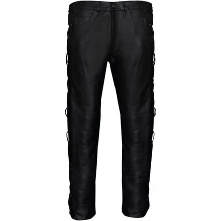 Heren geregen leren bikerjeans-Utah