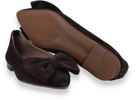 Tango Dames Ballerina Duna 3-p Dark Brown Suede | Bruin | Maat: 41