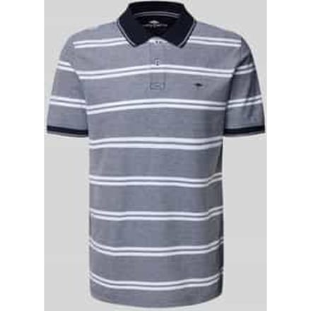 Fynch-Hatton Polo Two-Tone Double Stripe Cotton Navy / male