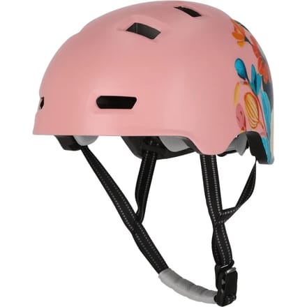 Skater- en fietshelm | Roze Bloem M (54-57 cm) | EN1078 gecertificeerd