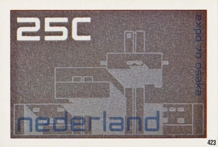 Briefkaart met afbeelding Tentoonstelling 1970 Osaka postzegel