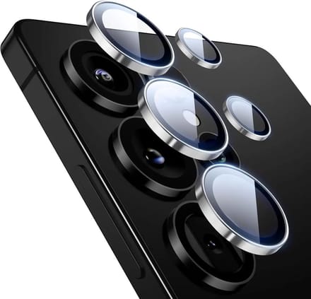 ESR Camera Lens Protector Geschikt voor Samsung Galaxy S25 Ultra - 9H Tempered Glass - Case Friendly - Zilver
