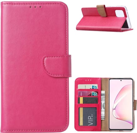 Bookcase Geschikt voor: Samsung Galaxy Note 10 Lite - Roze - portemonnee hoesje