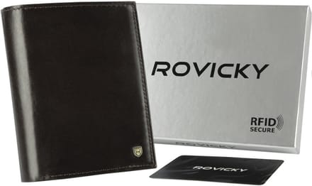 Rovicky - Elegante Lederen Portemonnee - RFID Bescherming - Klassiek Design - Pionier Lay-out