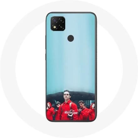 Coque - La casa de papel - Xiaomi Redmi 9C - Souple - Bleu - Protection bleu