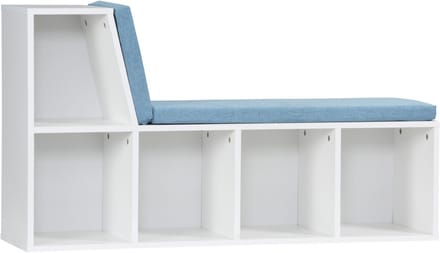 HOMCOM Boekenplank - Spaanplaat - 108x30x60cm - Blauw