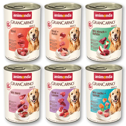 animonda GranCarno Original Adult 6 x 400 g  Mixpakket 1: hartige selectie (6 Soorten)