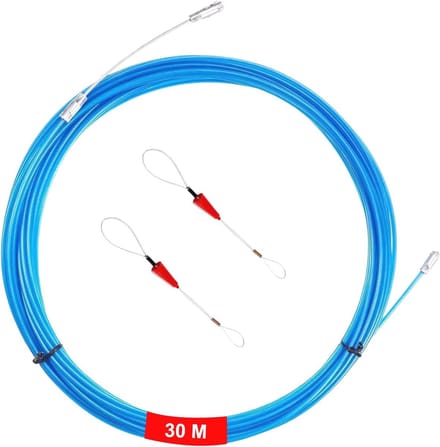 30 m Kabeltrekhulp - Polyester Intrekdraad voor Glasvezel en Huishoudelijke Stroom