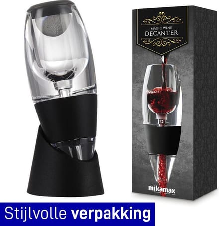 MikaMax Magic Wine Decanter - Wijn Beluchter met Non-Drip Standaard - Vaatwasserbestendig