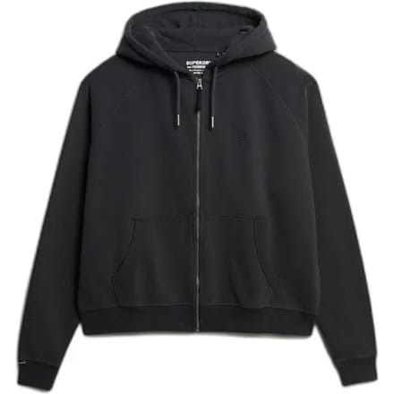 Superdry Studios Relaxed Zip Hoodie Dark Grey Grootte: 42