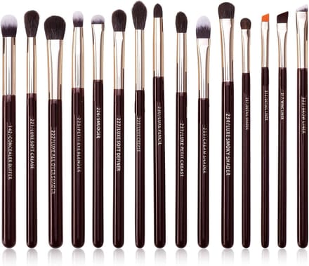 Famanu – Oogmake-up kwastenset, 15 stuks, voor oogschaduw, eyeliner en blending