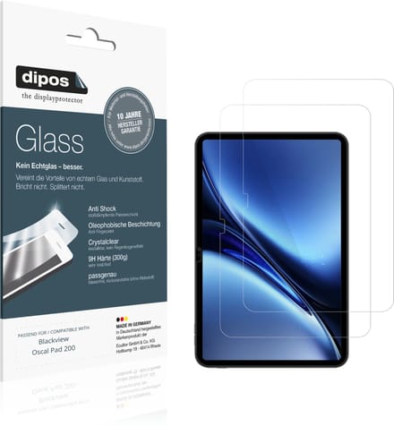dipos – 2x Pantserfolie geschikt voor Blackview Oscal Pad 200 | 9H Screenprotector