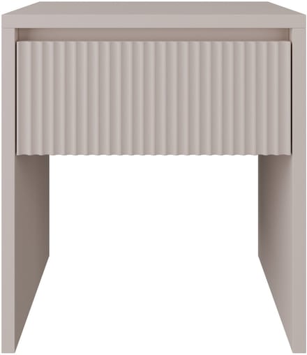 Selsey Vemmi – Nachtkastje met lade, kasjmierbeige, 45 cm