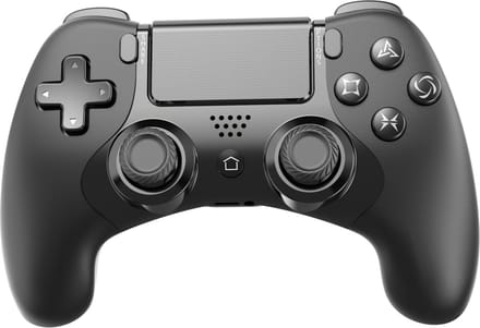 Ntech Pro Draadloze Controller Geschikt voor PS4 en PS3 - ps4 controller Draadloos - Zwart - Speaker - Audio Jack Input - Touch Sensor - Dual Trilmotoren Draadloze Controller