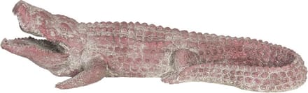 Clayre & Eef Beeld Krokodil 46x21x12 cm Rood Kunststof Krokodil
