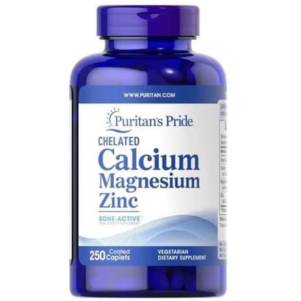 Puritan's Pride - Gechelateerd Calcium Magnesium Zink 100  Caplets