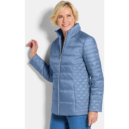 Gewatteerd jack met zakken met ritssluiting - blauw - Gr. 23 van Goldner Fashion