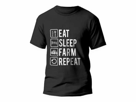 AGRIFANS® Eat Sleep Farm Repeat - Heren T-shirt - L