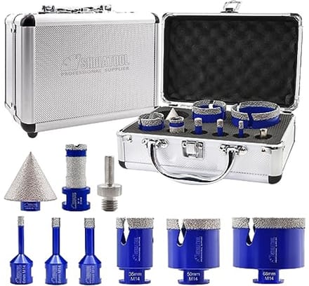 Diamantboorkronen Set - 9 Delig voor Tegels en Boormachines
