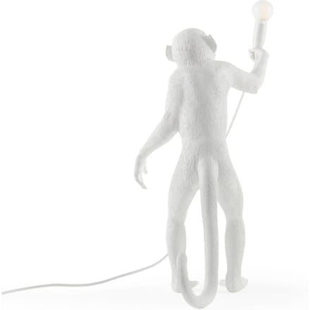SELETTI LED decoratie-tafellamp Monkey Lamp, wit, staand