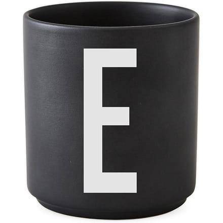 DESIGN LETTERS - Personal beker porselein  - E - zwart