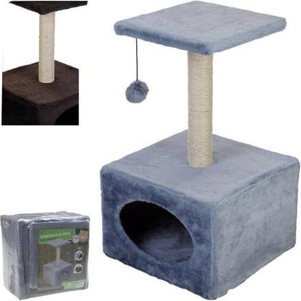 Katten Speeltoren / Krabpaal met Speelbal - Bruin