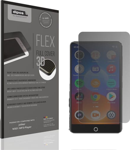 dipos FLEX – Matte Privacy Screenprotector geschikt voor joliker M301 MP3-Player | Volledige Schermbescherming | Case-Friendly
