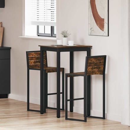 vidaXL - Staande - Bartafel - Bewerkt - hout - Vierkant