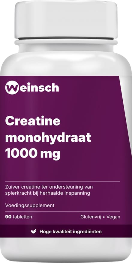 Weinsch Creatine monohydraat 1000 mg | 1751mg | 90 tabletten