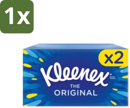 1 x Kleenex – Original Duo Pack – Tissues – 144 stuks per verpakking - Tissue - Tissues - Neus Snuiten - Tranen Drogen - Schoonmaken