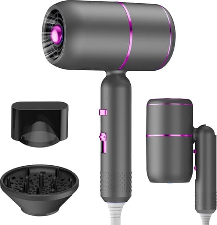 Nexvo®Fohn met Diffuser Krullen - Fohn met Diffuser - Fohn - Grijs/Paars - 10cm x 5cm x 5cm