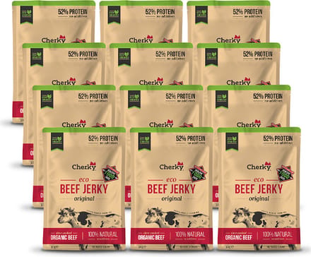 Cherky | ECO Beef Jerky | Original | 12 Stuks | 12 x 30g