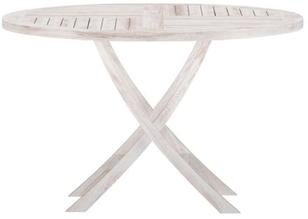 Kenya tuintafel Ø120cm whitewash.