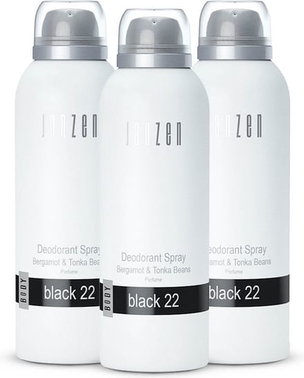 JANZEN Deodorant Spray Black 22 3-pack