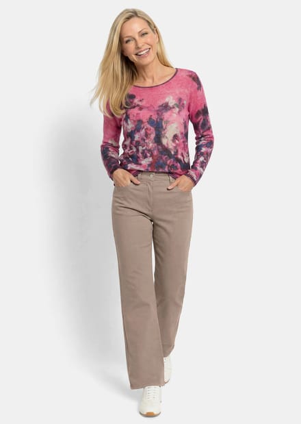 Wijde jeans VERA van stretch-denim - taupe - Gr. 245 van Goldner Fashion