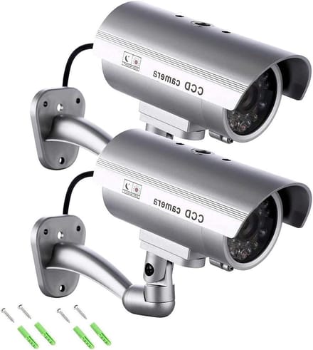 Nep Camera Set - Dummy Camera's - Inbrekers Afschrikken - Met Knipperend LED - 18 x 8 x 14 cm