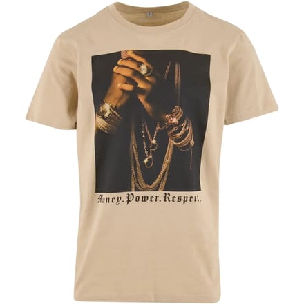 Mister Tee - Money, Power, Respect Heren Tshirt - S - Beige