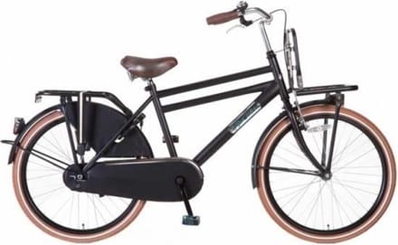 Popal Daily Dutch Basic Season - Jongensfiets - 24 inch - Mat Zwart